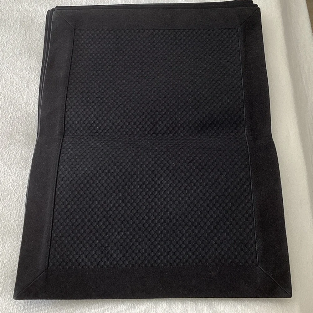 Black Quilted Table Placemat - Elegant Dining Linen